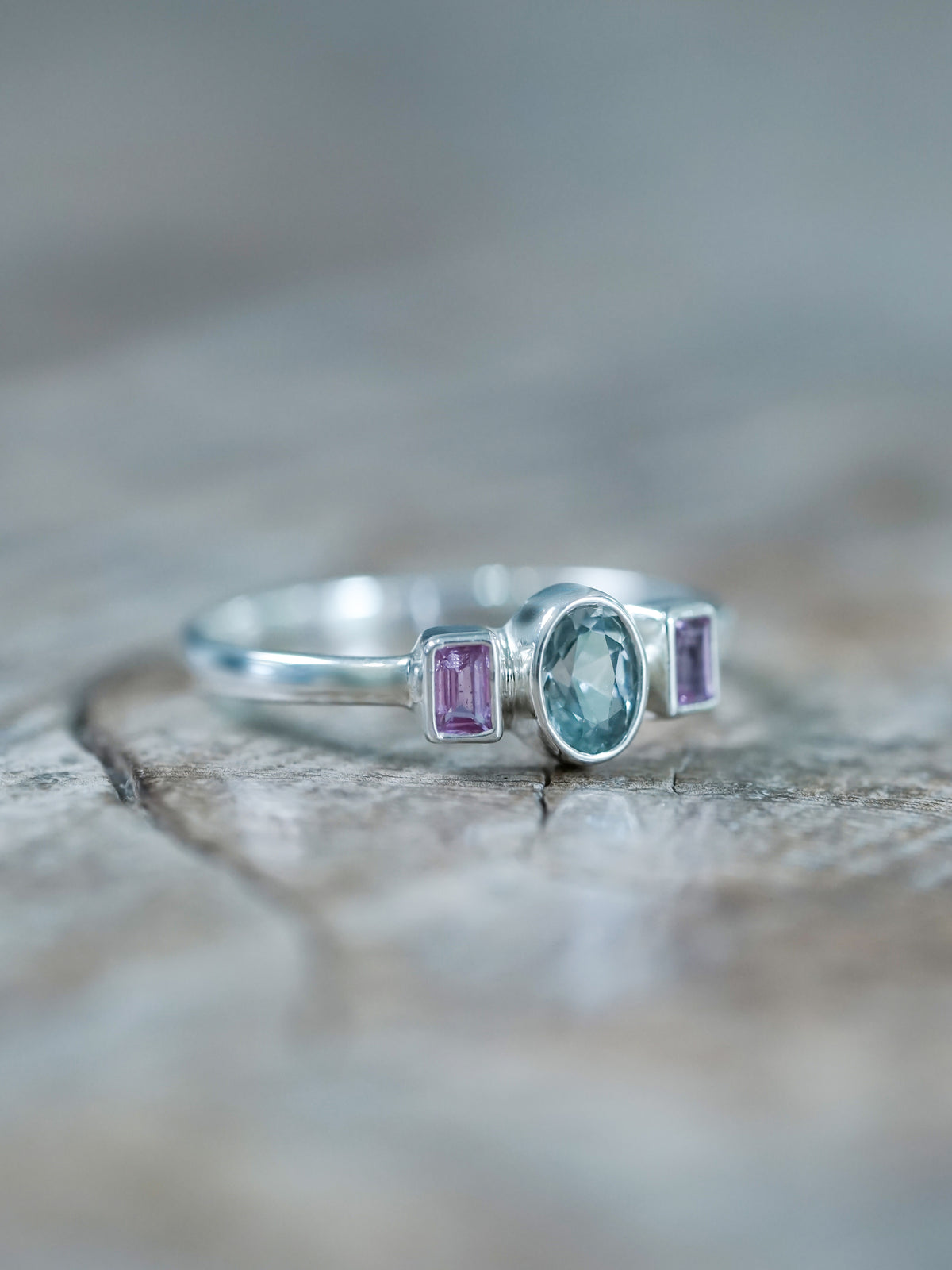 Pink and Blue Sapphire Ring - Gardens of the Sun | Ethical Jewelry
