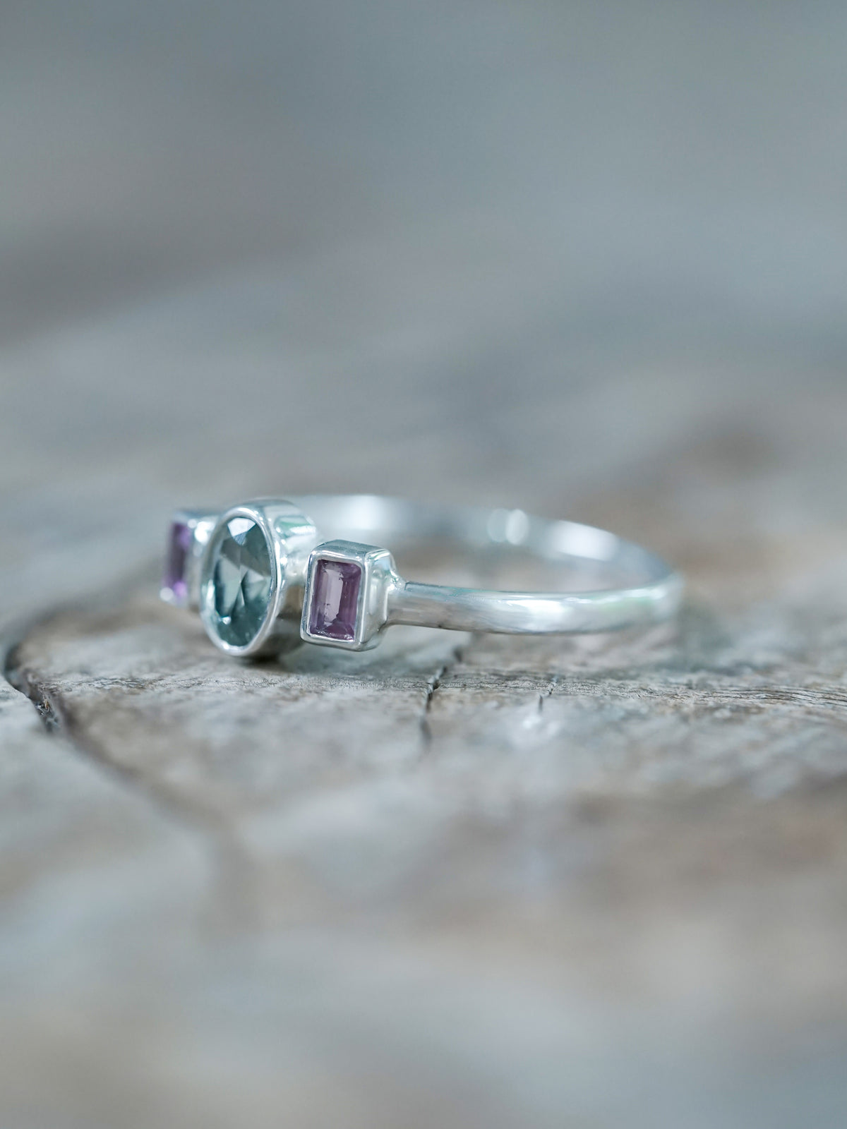 Pink and Blue Sapphire Ring - Gardens of the Sun | Ethical Jewelry