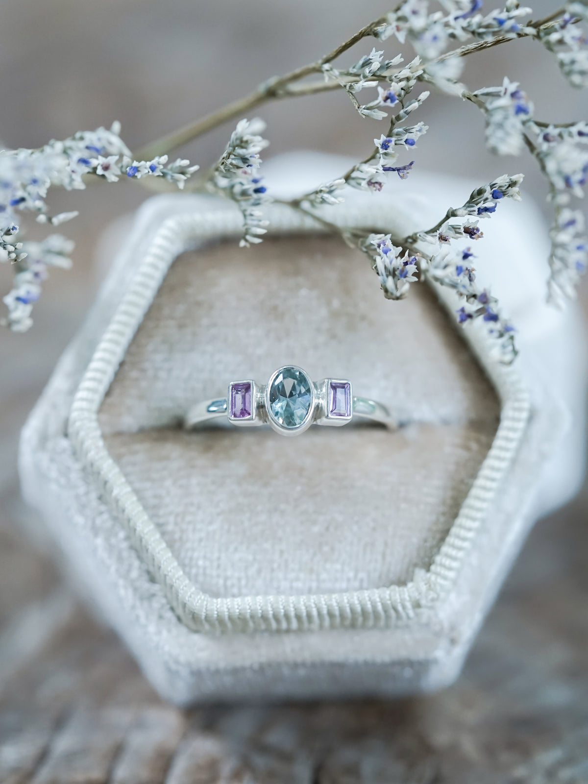 Pink and Blue Sapphire Ring - Gardens of the Sun | Ethical Jewelry
