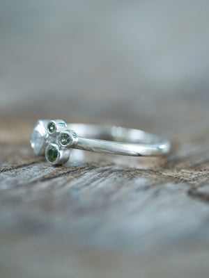 Diamond and Peridot Ring - Gardens of the Sun | Ethical Jewelry