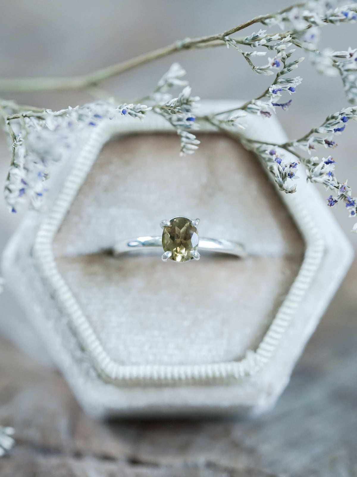 Olive Green Tourmaline Ring - Gardens of the Sun | Ethical Jewelry