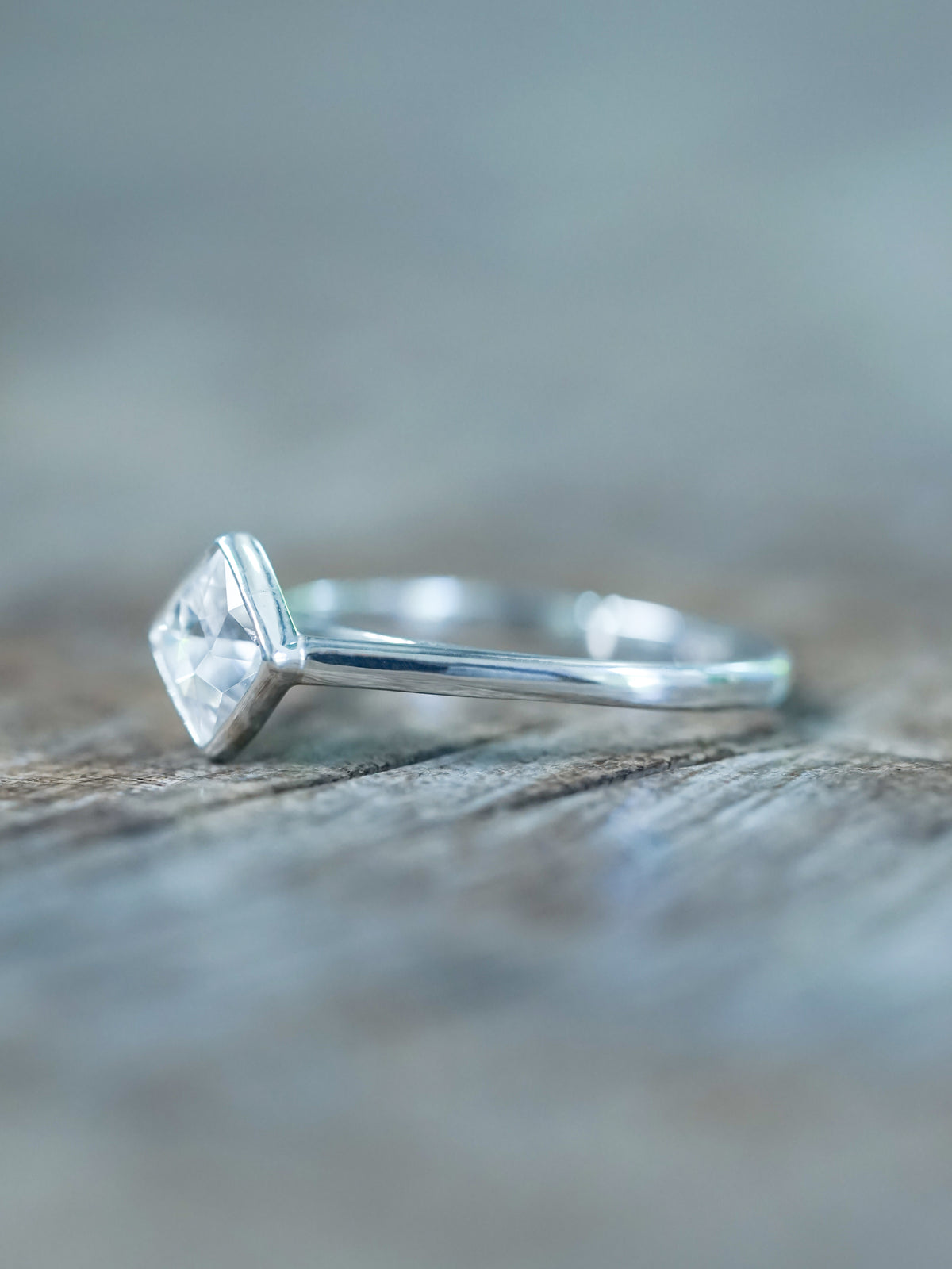 Square Danburite Ring - Gardens of the Sun | Ethical Jewelry