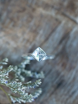 Square Danburite Ring - Gardens of the Sun | Ethical Jewelry