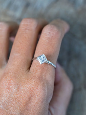 Square Danburite Ring - Gardens of the Sun | Ethical Jewelry