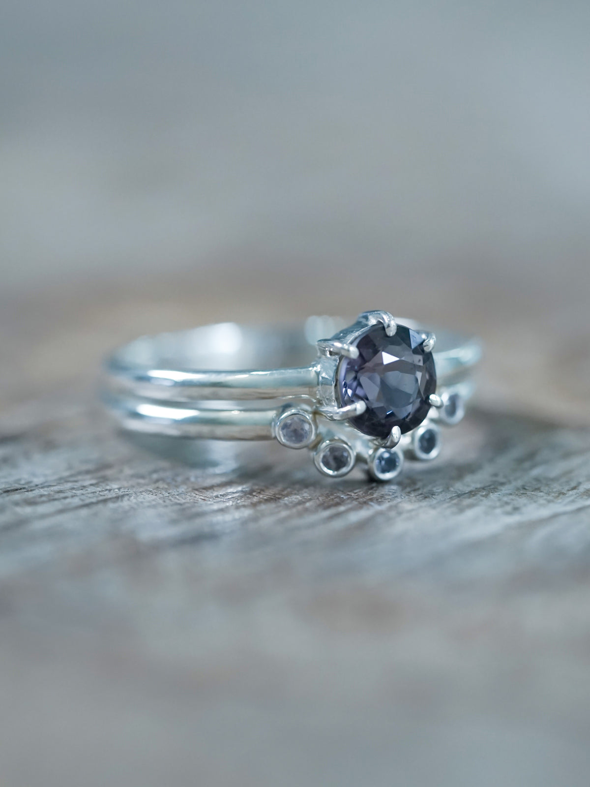 Purple Spinel Ring Set  - Gardens of the Sun | Ethical Jewelry