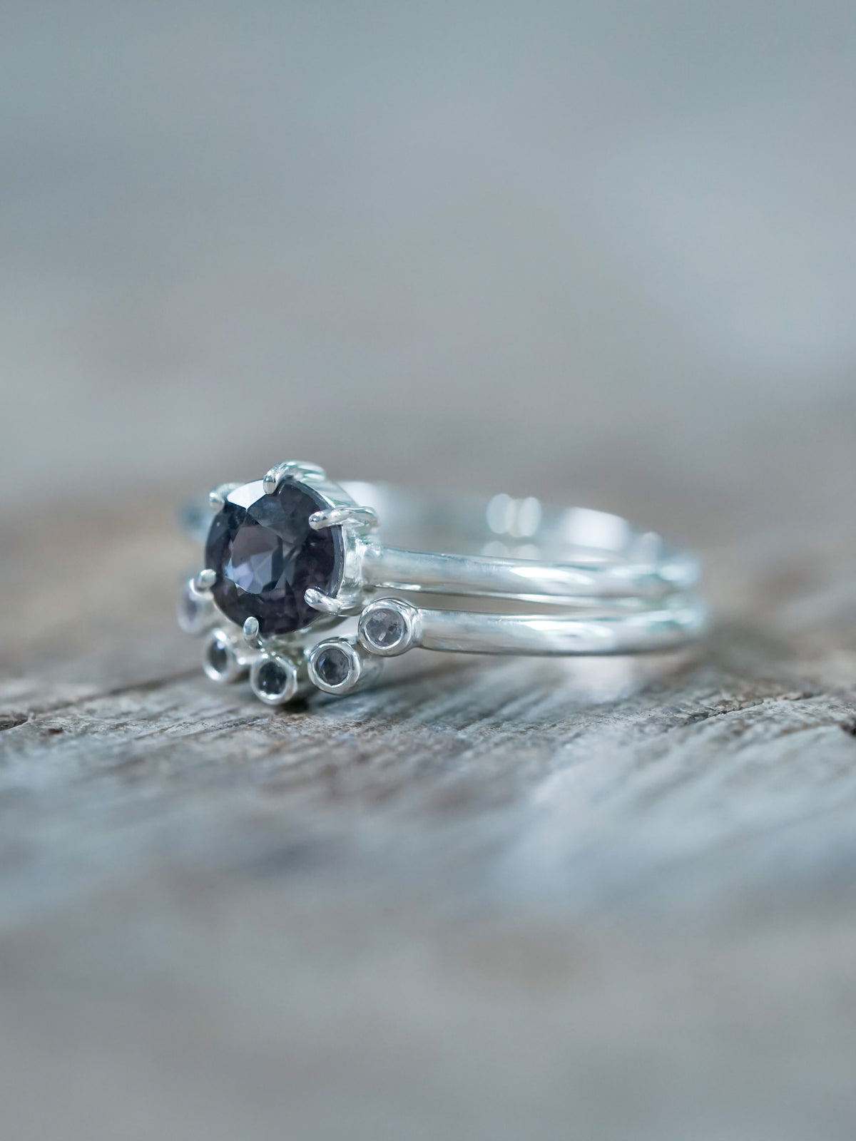 Purple Spinel Ring Set  - Gardens of the Sun | Ethical Jewelry