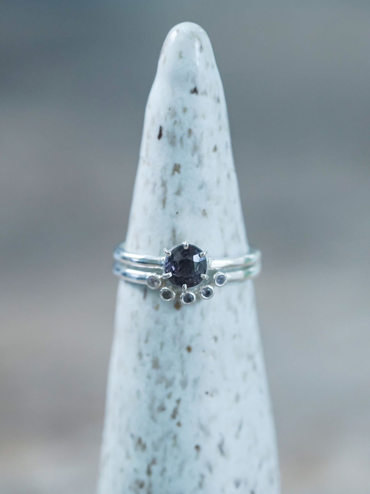 Purple Spinel Ring Set  - Gardens of the Sun | Ethical Jewelry