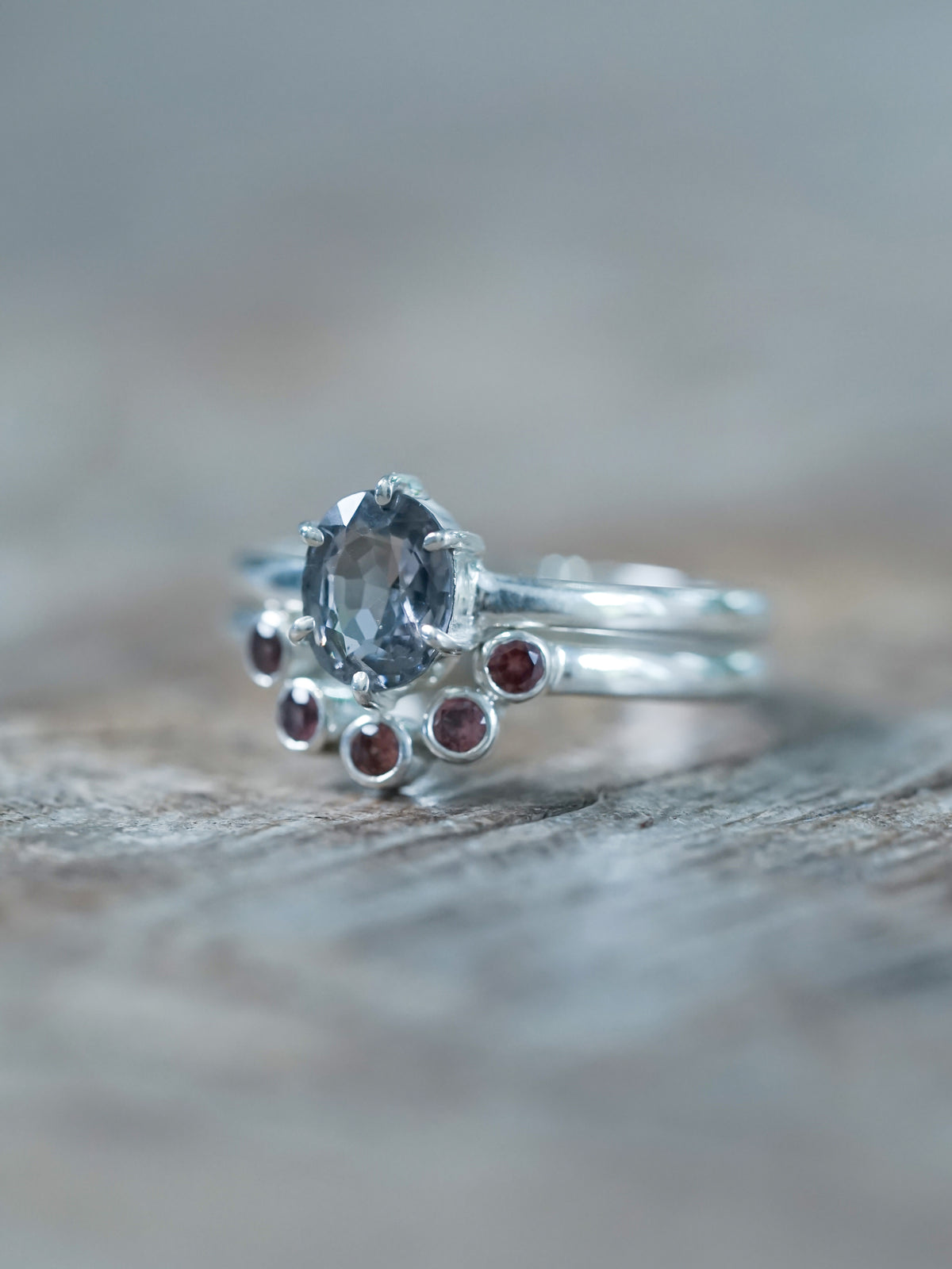 Colorful Spinel Ring Set - Gardens of the Sun | Ethical Jewlry