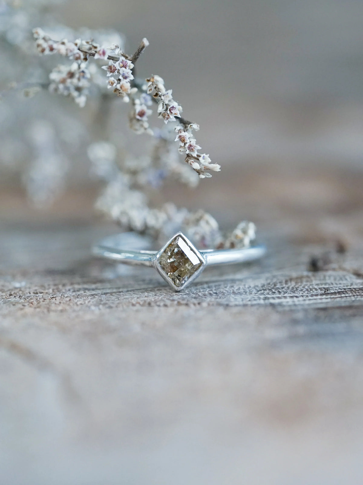 Eco-friendly and Sustainable Brown Kite Diamond Engagement Ring