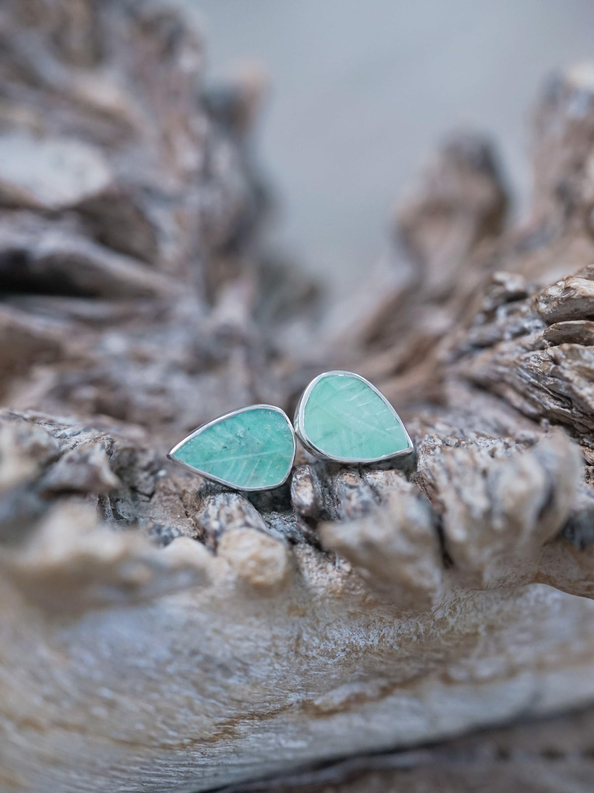 Emerald Leaf Earrings - Gardens of the Sun | Ethical Jewelry