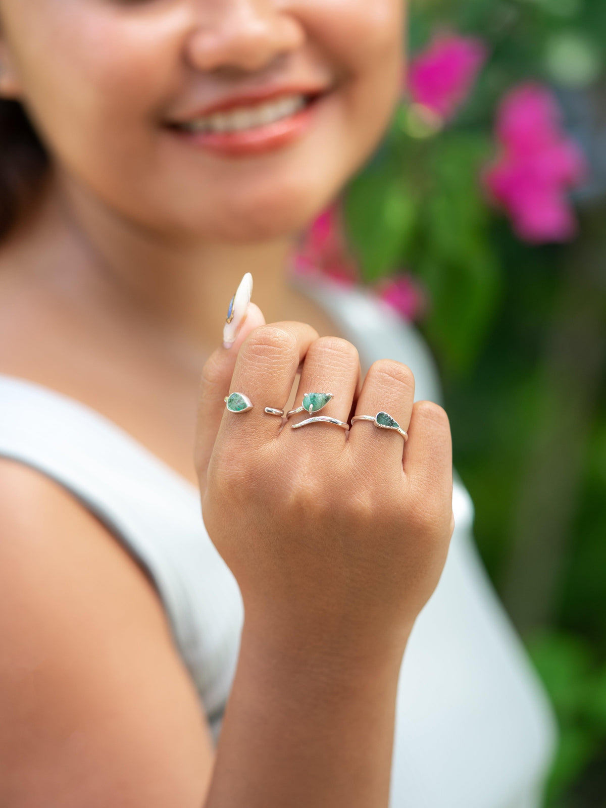 Emerald Leaf Ring - Gardens of the Sun | Ethical Jewelry