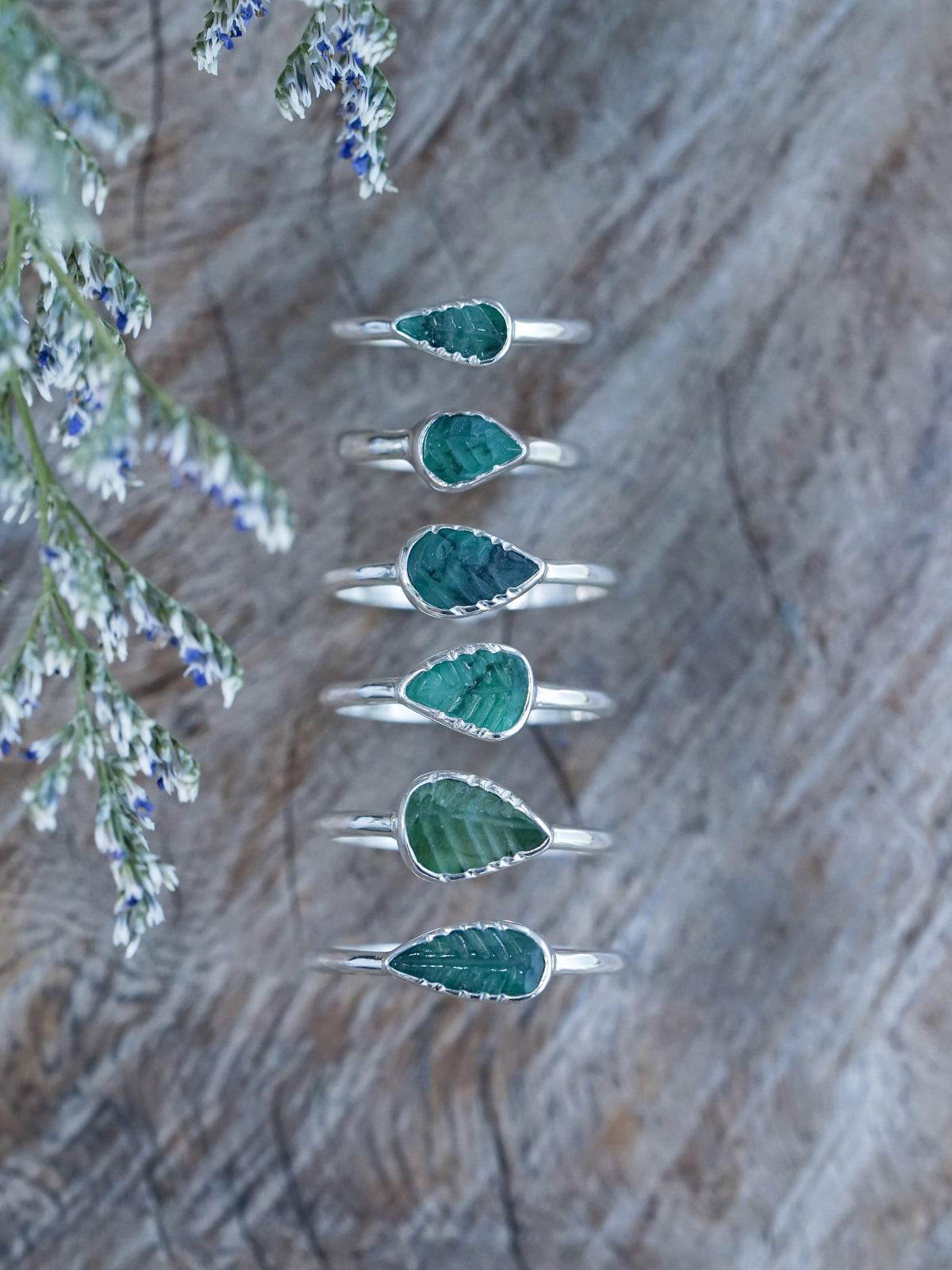 Emerald Leaf Ring - Gardens of the Sun | Ethical Jewelry