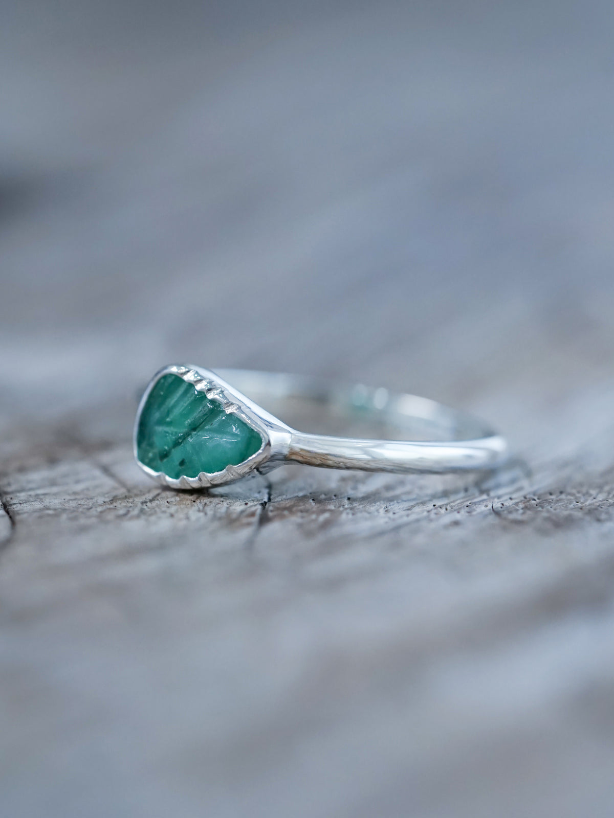 HASTINGS, LAB-GROWN EMERALD RING, SILVER – Dorsey