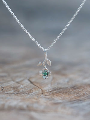 Emerald Petal Necklace