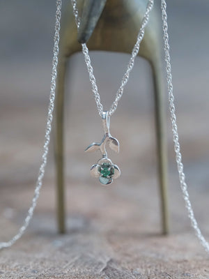 Emerald Petal Necklace