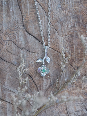 Emerald Petal Necklace