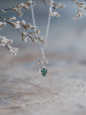 Emerald Petal Necklace