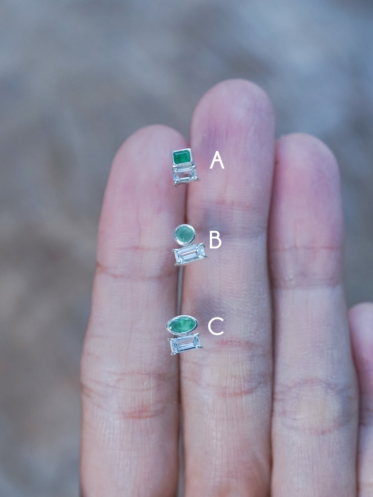 Emerald and Aquamarine Earrings - Gardens of the Sun | Ethical Jewelry