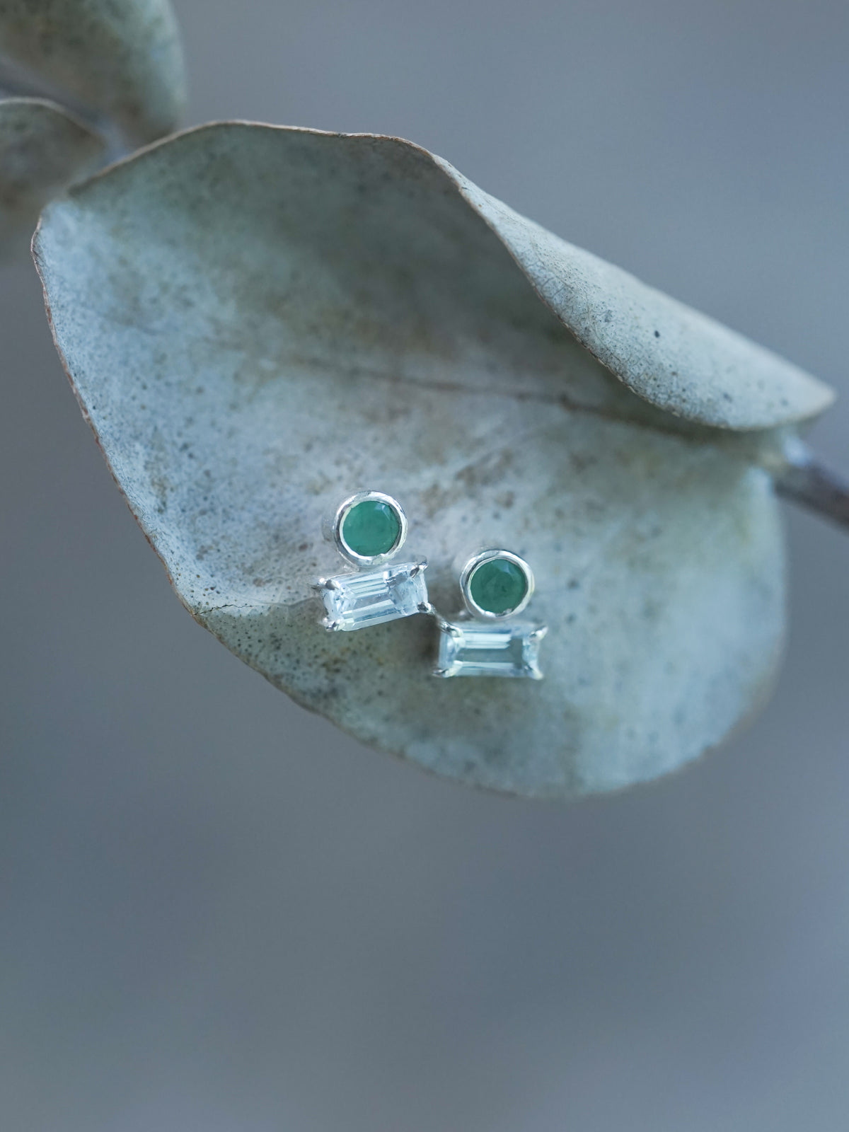 Emerald and Aquamarine Earrings - Gardens of the Sun | Ethical Jewelry