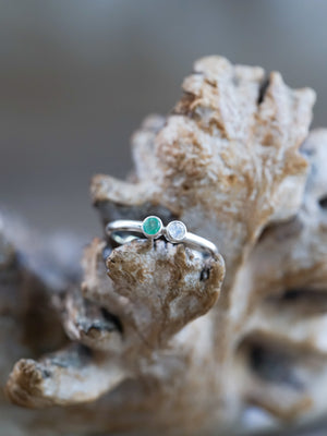 Emerald and Moonstone Ring - Gardens of the Sun | Ethical Jewelry