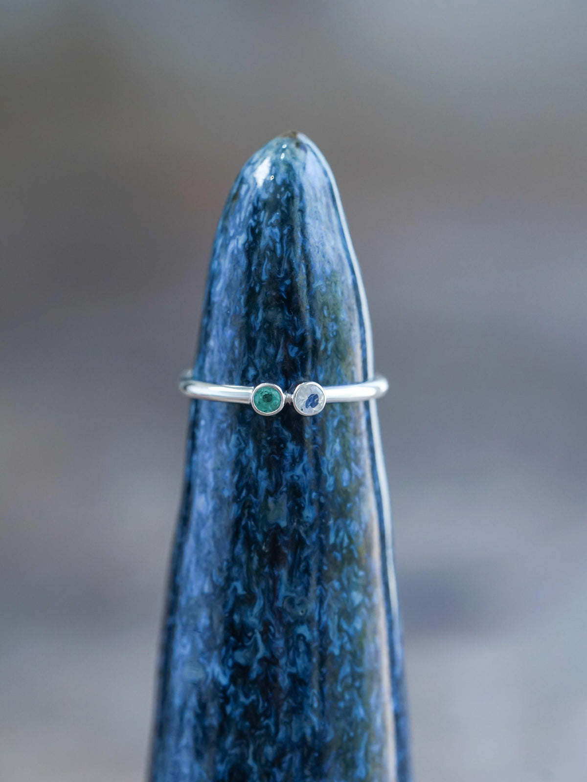 Emerald and Moonstone Ring - Gardens of the Sun | Ethical Jewelry