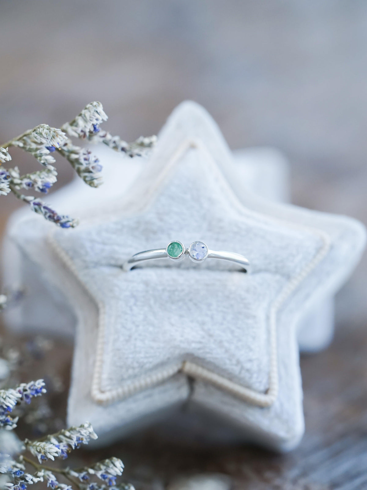 Emerald and Moonstone Ring - Gardens of the Sun | Ethical Jewelry
