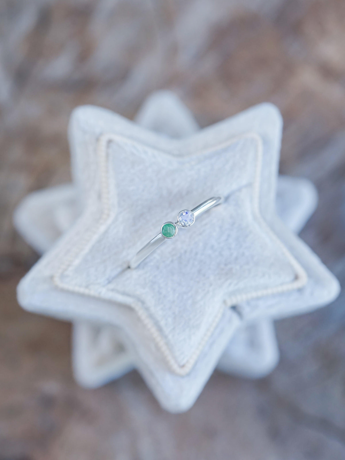 Emerald and Moonstone Ring - Gardens of the Sun | Ethical Jewelry