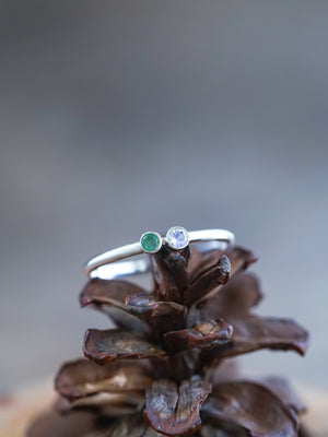 Emerald and Moonstone Ring - Gardens of the Sun | Ethical Jewelry