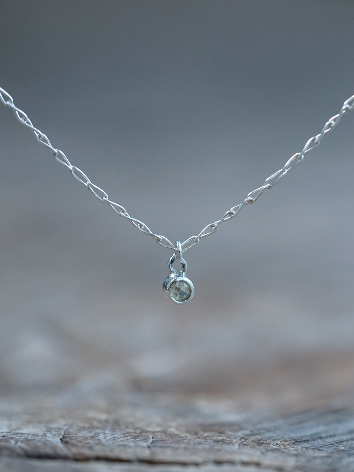 Ethical Indonesian Diamond Necklace in recycled sterling silver