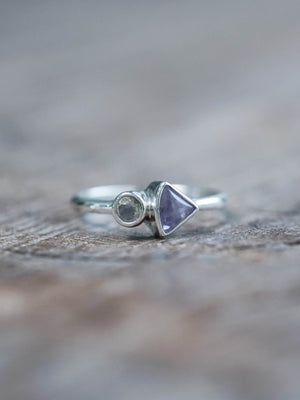 Ethical Lavender Sapphire and Moonstone Ring