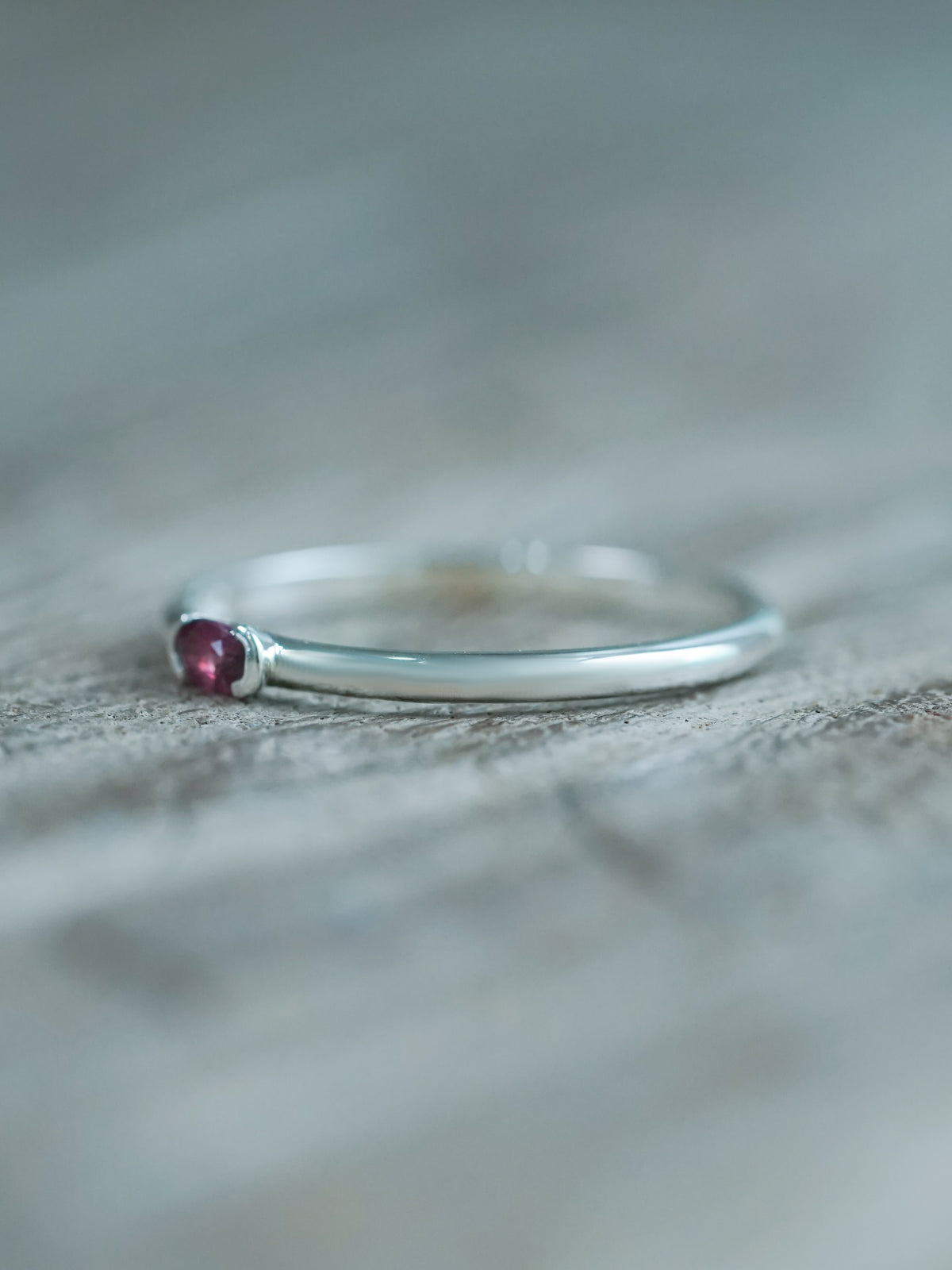 Ethical Oval Ruby Ring in sterling silver
