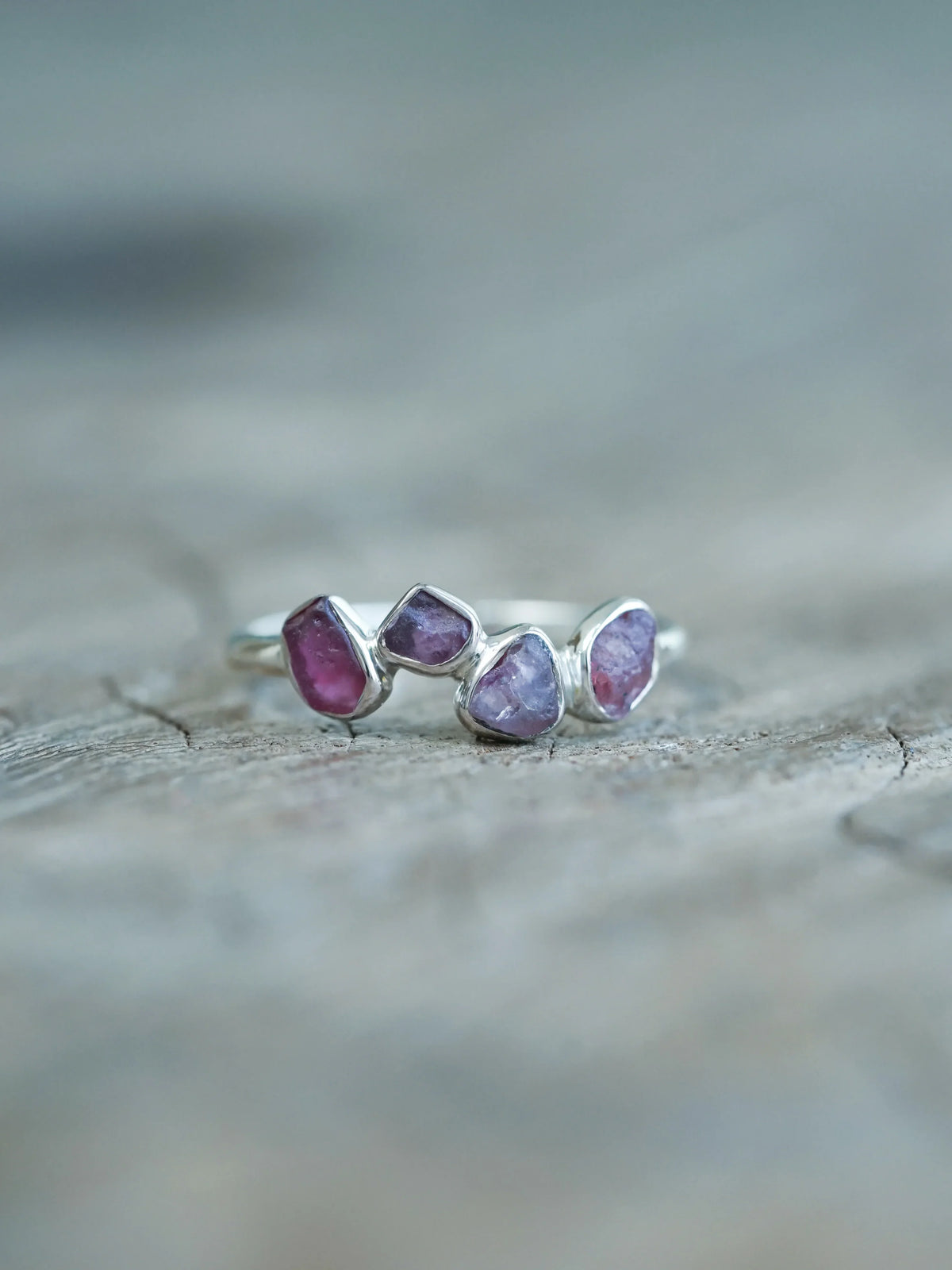 Ethical and Organic Four Stone Sapphire Ring