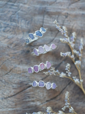 Ethical and Organic Four Stone Sapphire Rings