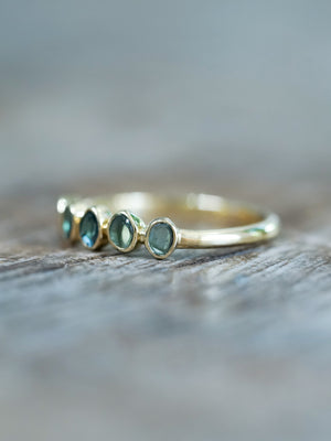 Five Diamond Slice Ring in Ethical Gold - Gardens of the Sun | Ethical Jewelry