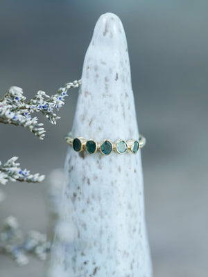 Five Diamond Slice Ring in Ethical Gold - Gardens of the Sun | Ethical Jewelry