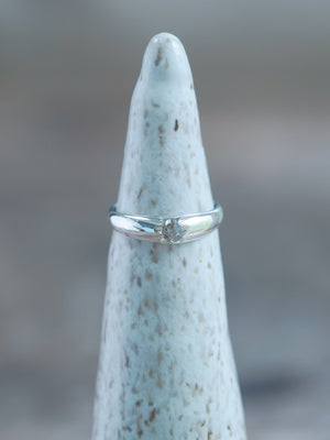 Floral Diamond Ring | Recycled sterling silver