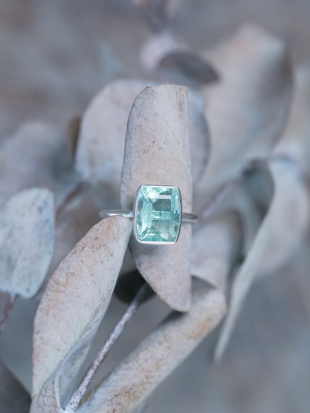 Fluorite Ring in Sterling Silver