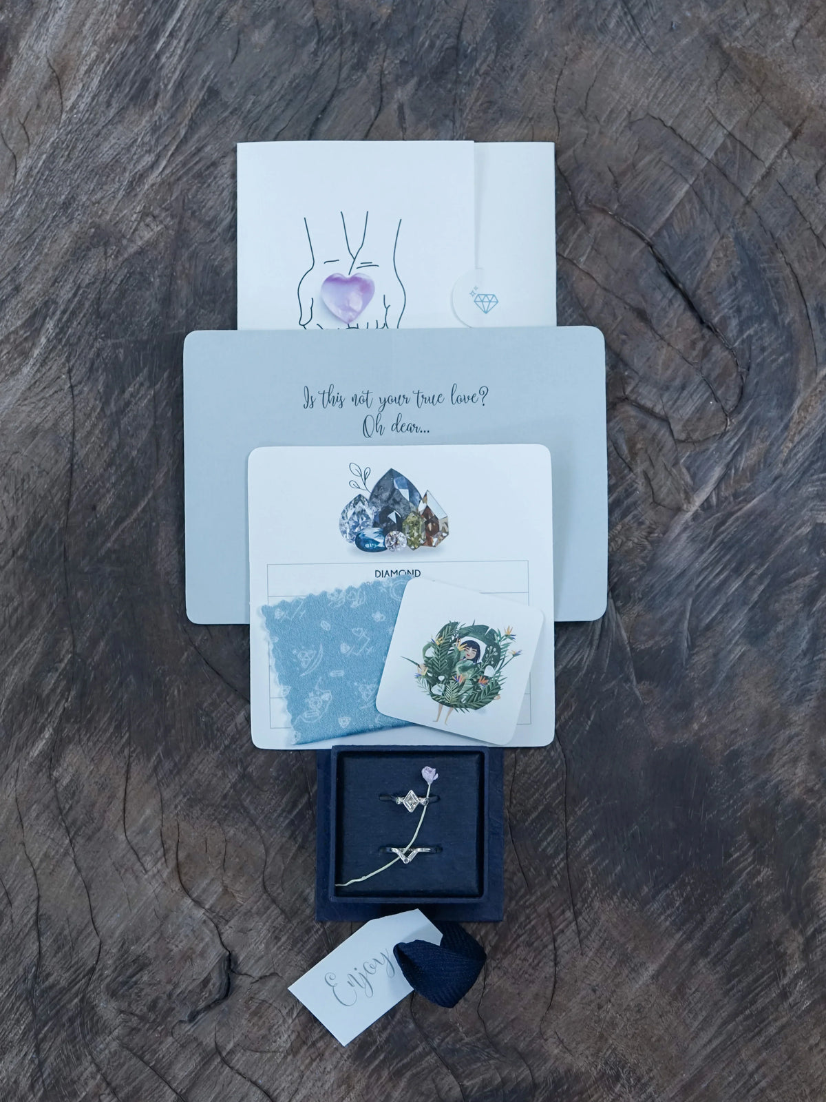 Parti and Pastel Sapphire Ring Set