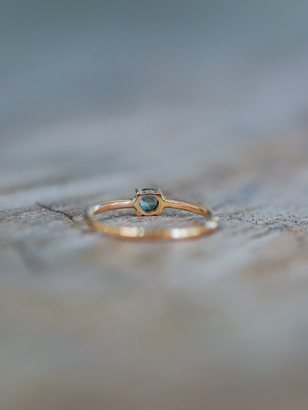Octagon Montana Sapphire Ring in Rose Gold - Gardens of the Sun | Ethical Jewelry