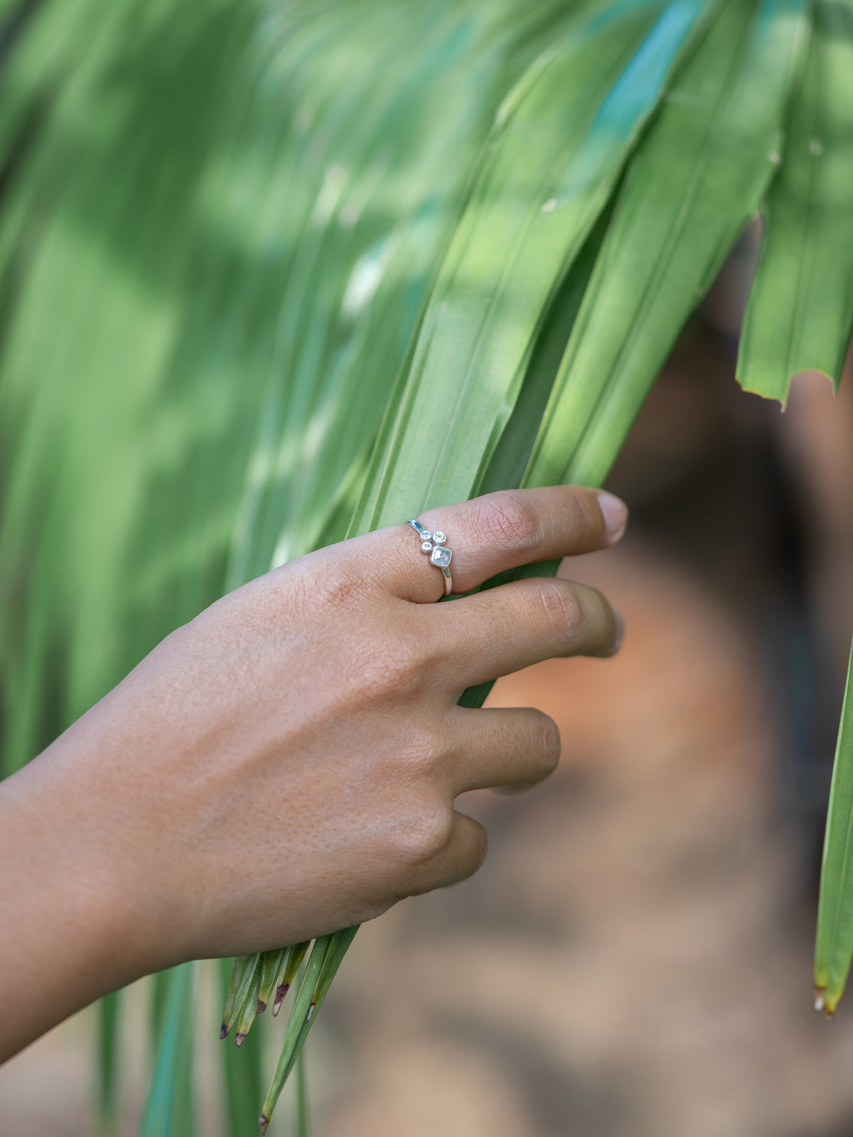 Diamond and Peridot Ring - Gardens of the Sun | Ethical Jewelry