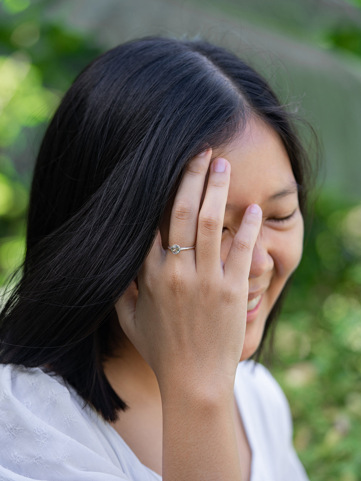 Round Zircon Ring - Gardens of the Sun | Ethical Jewelry
