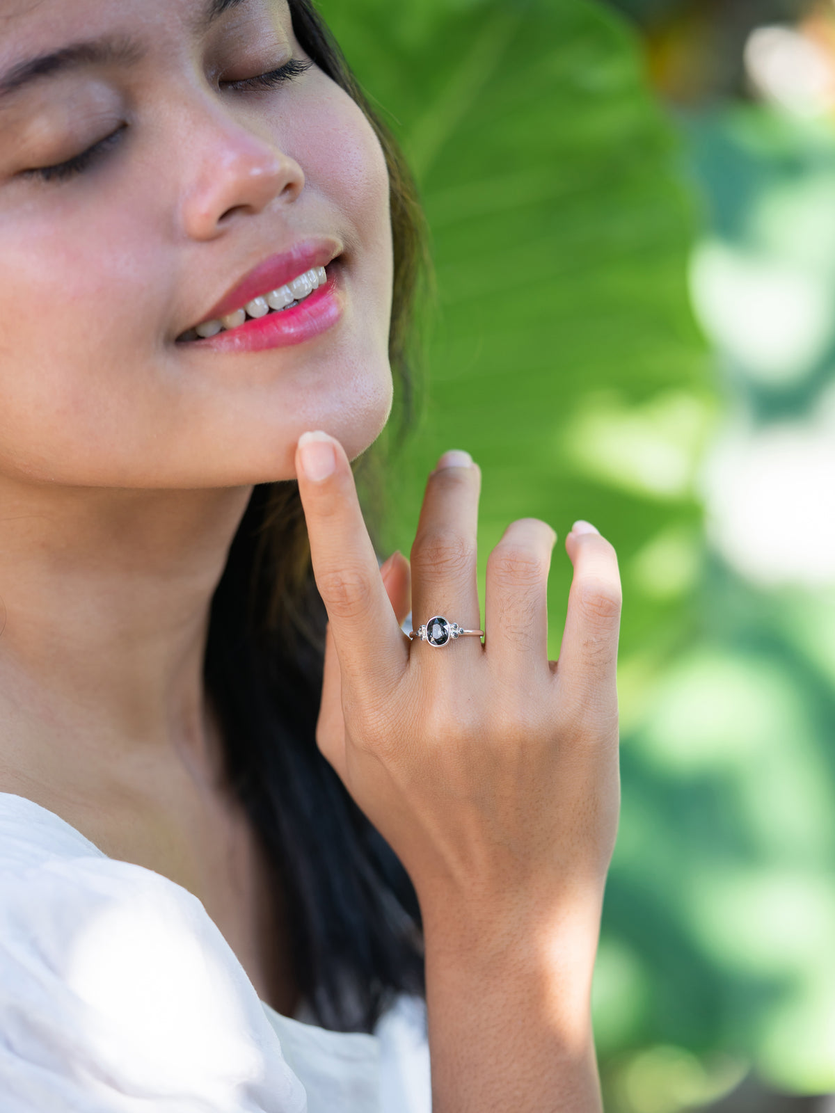 Teal Spinel Ring - Gardens of the Sun | Ethical Jewelry