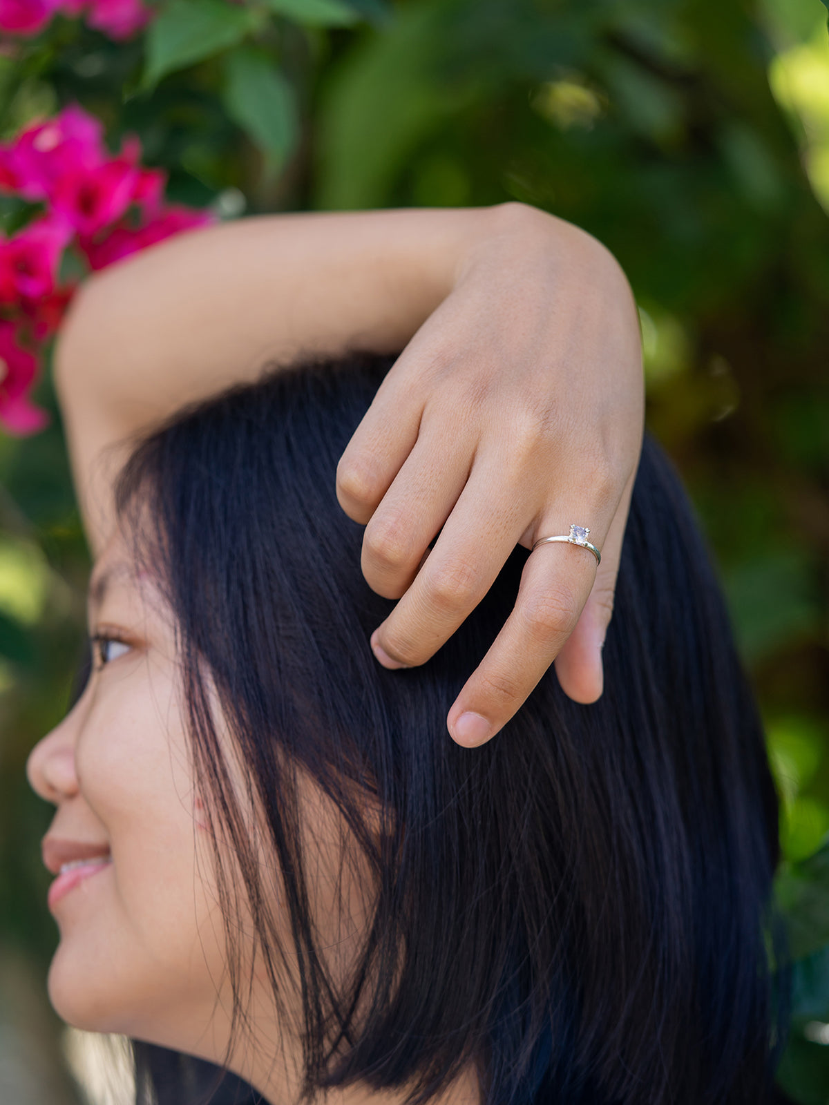 Split Prong Zircon Ring - Gardens of the Sun | Ethical Jewelry