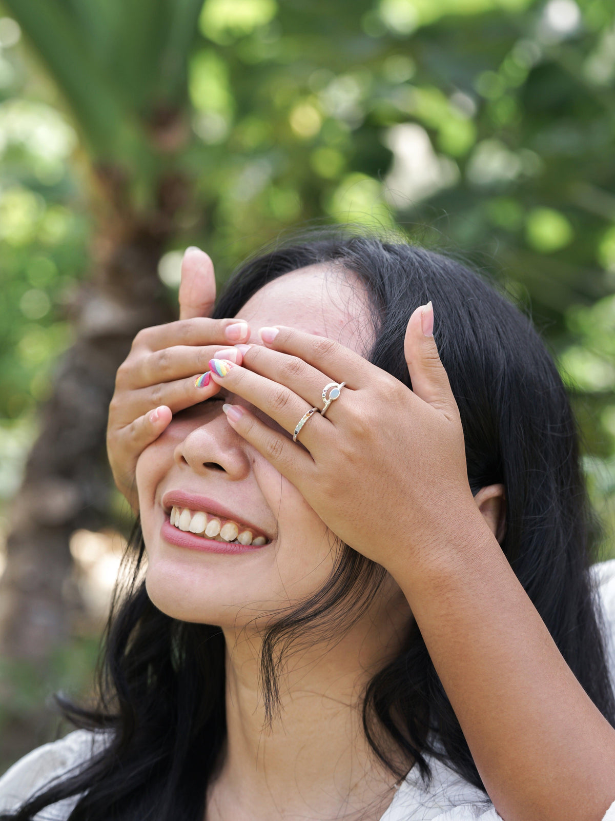 Rainbow Ring with Hidden Gems - Gardens of the Sun | Ethical Jewelry