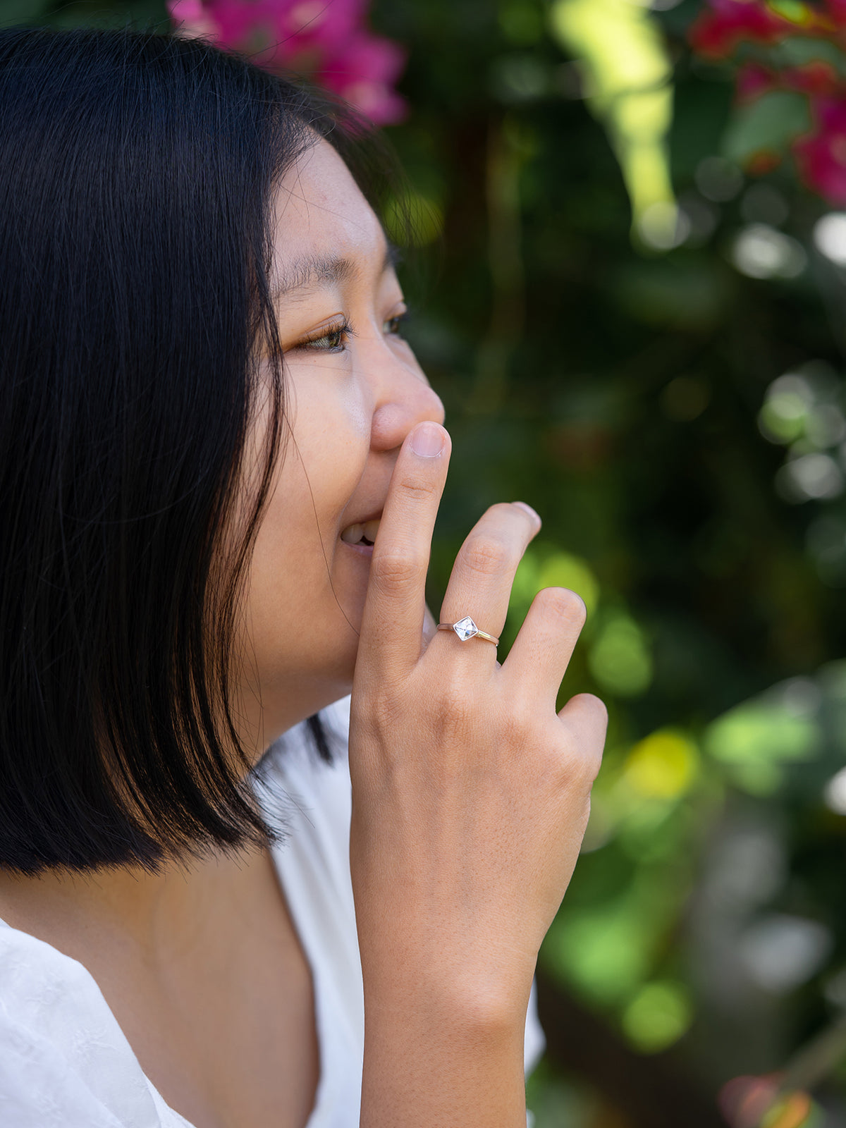 Square Danburite Ring - Gardens of the Sun | Ethical Jewelry