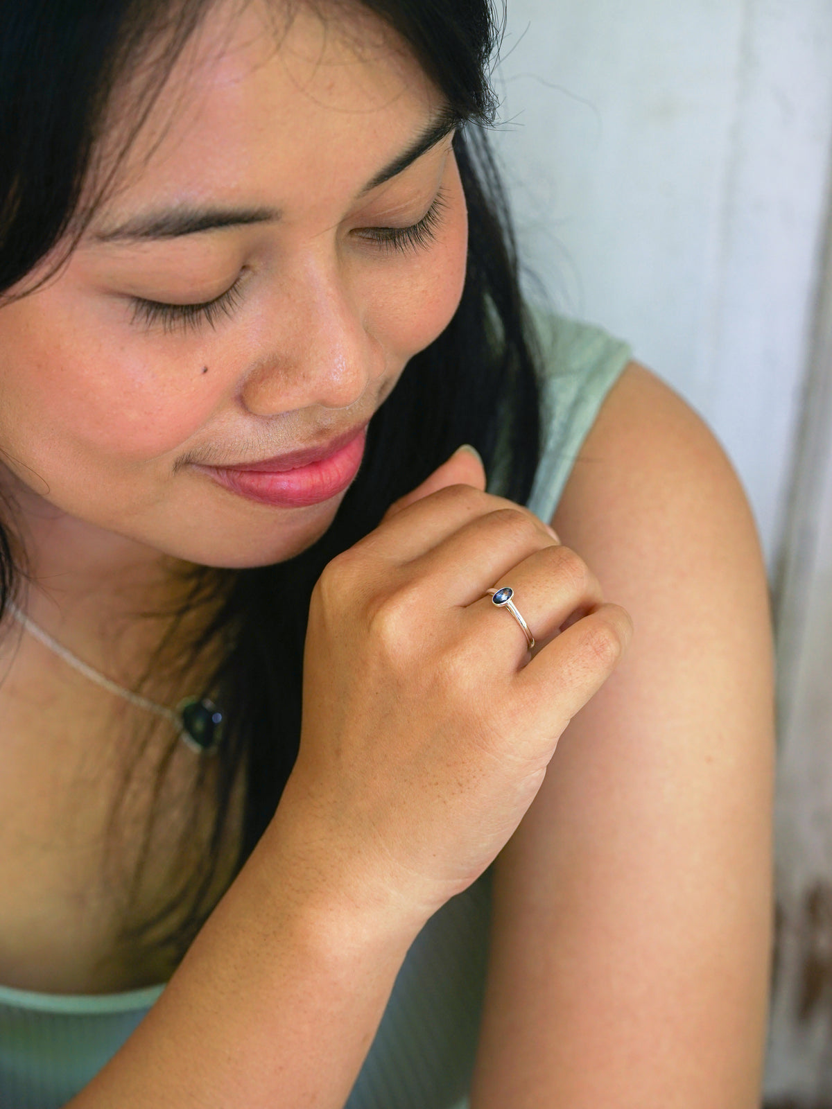 Cornflower Blue Sapphire Ring in Silver
