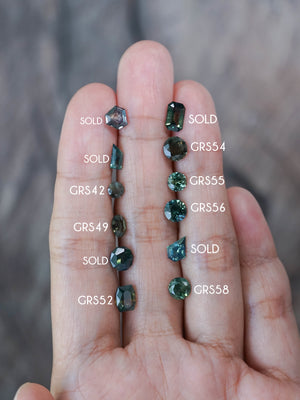 Custom Green Sapphire Engagement Ring in Gold