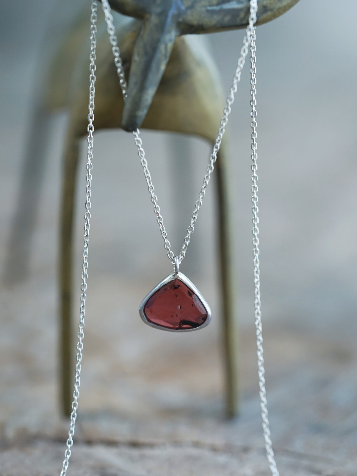Rose Cut Garnet Necklace