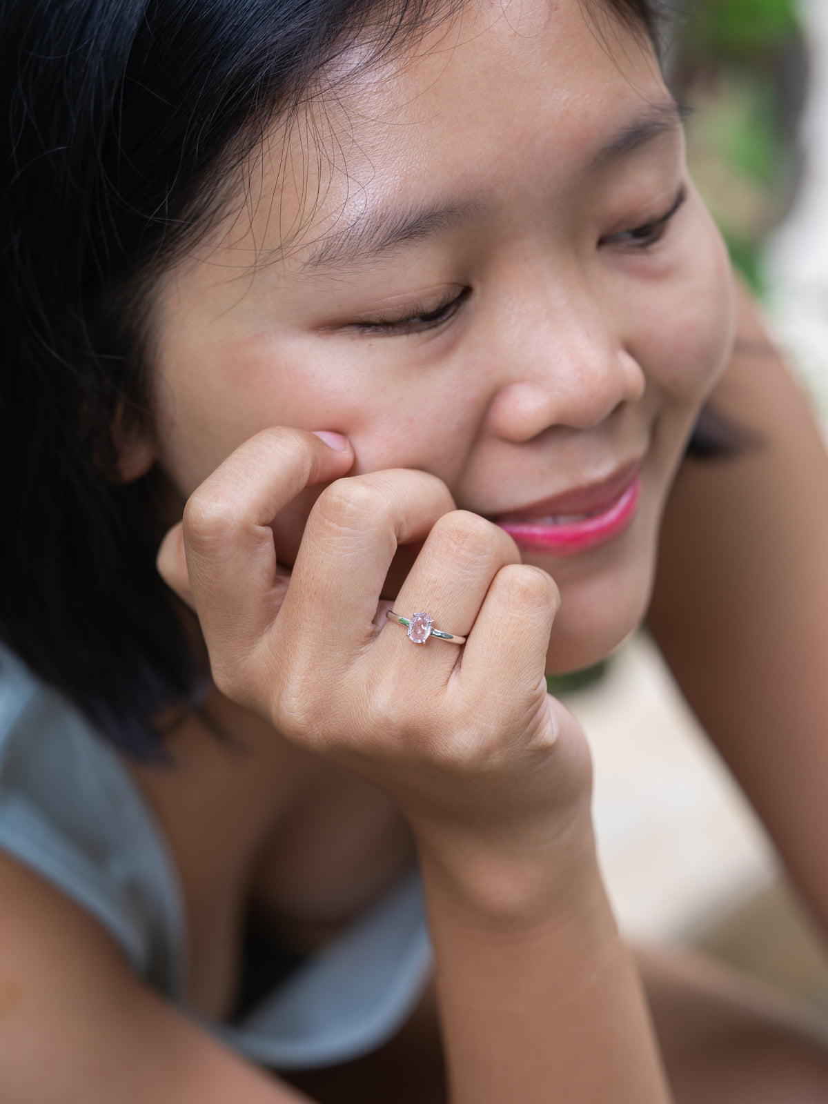 Pale Pink Sapphire Ring - Gardens of the Sun | Ethical Jewelry