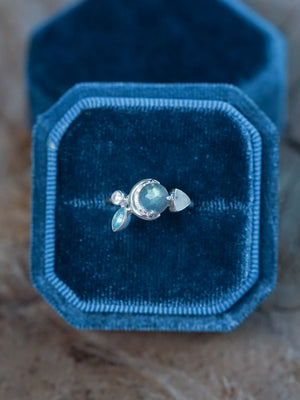 A Crescent Moon Shaped Ring in Recycled Sterling Silver